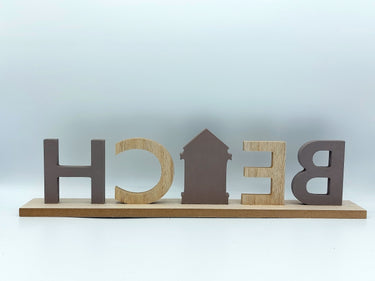 Freestanding Wooden Beach Sign