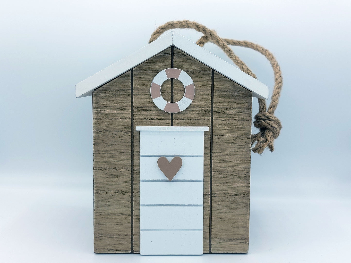 Beach House Wooden Doorstop with Rope detail