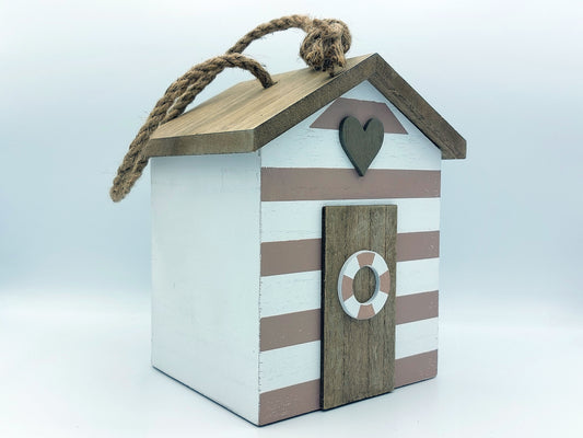 Beach House Wooden Doorstop with Rope detail