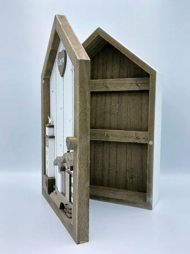 Sand & White Beach Hut Key Box