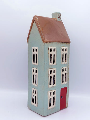 Green Ceramic House Tealight