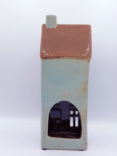 Green Ceramic House Tealight