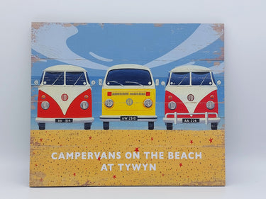 Campervans Wooden Sign "Campervans On The Beach"