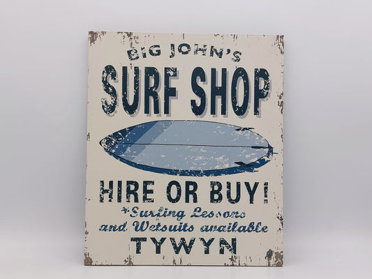 Big John's Surf Shop Tywyn sIGN