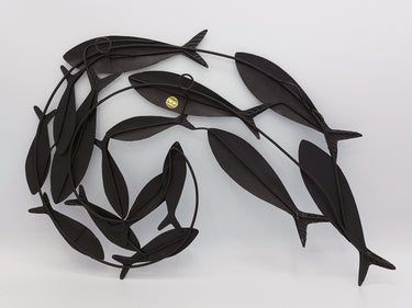 Blue Fish Shoal Wall Art