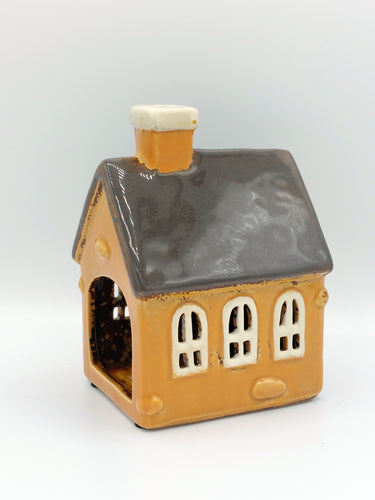 Ceramic "Mustard" Cottage Tealight