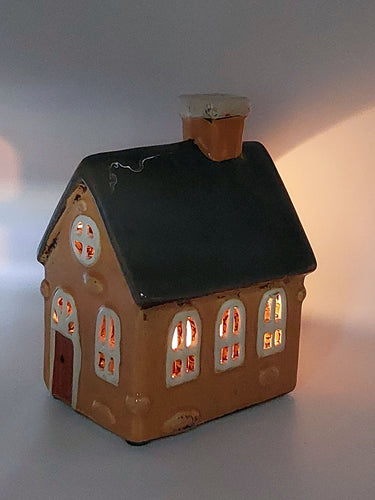 Ceramic "Mustard" Cottage Tealight