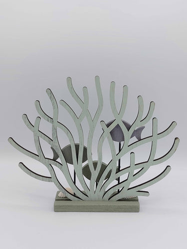 Wooden Coral With Fish Décor
