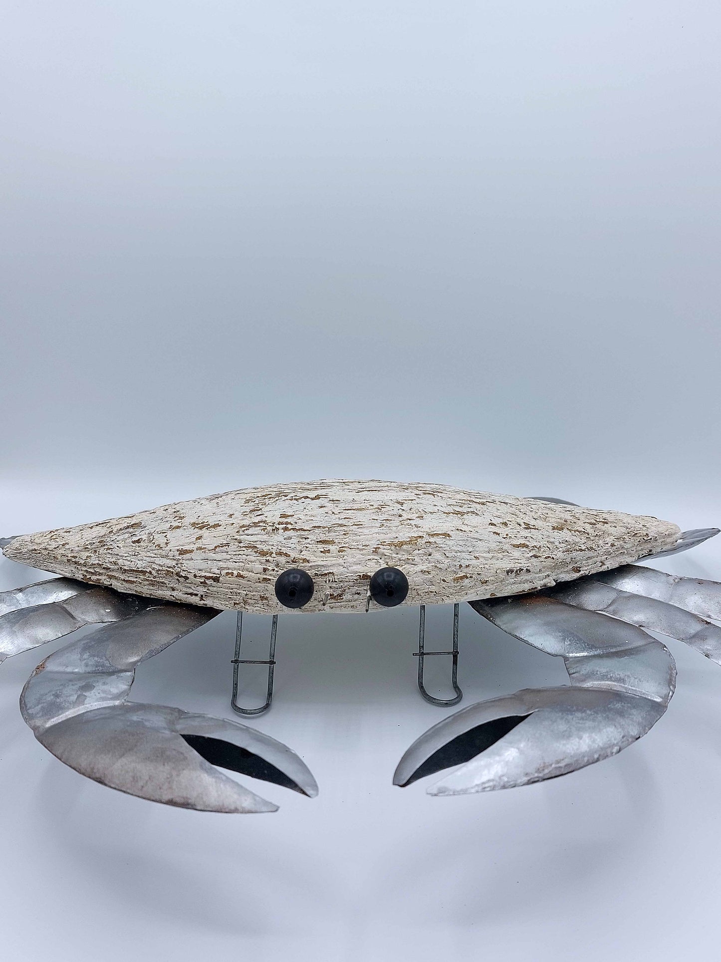 Large Rustic Wooden and Metal Crab Wall Art