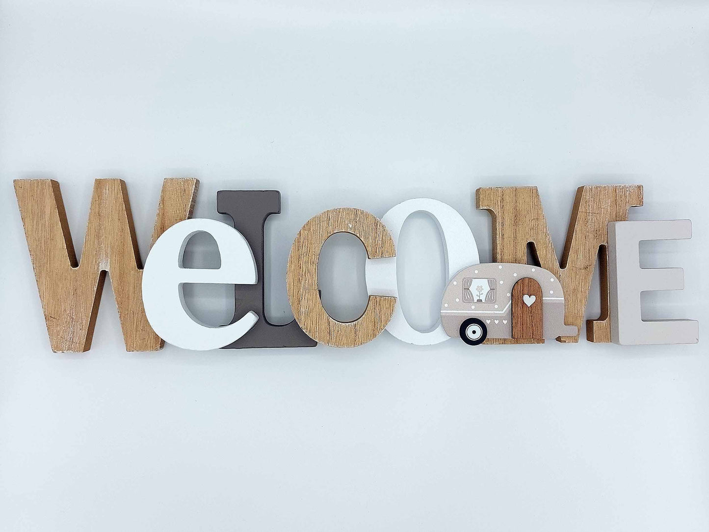 Caravan Welcome Standing or Hanging Wooden Sign