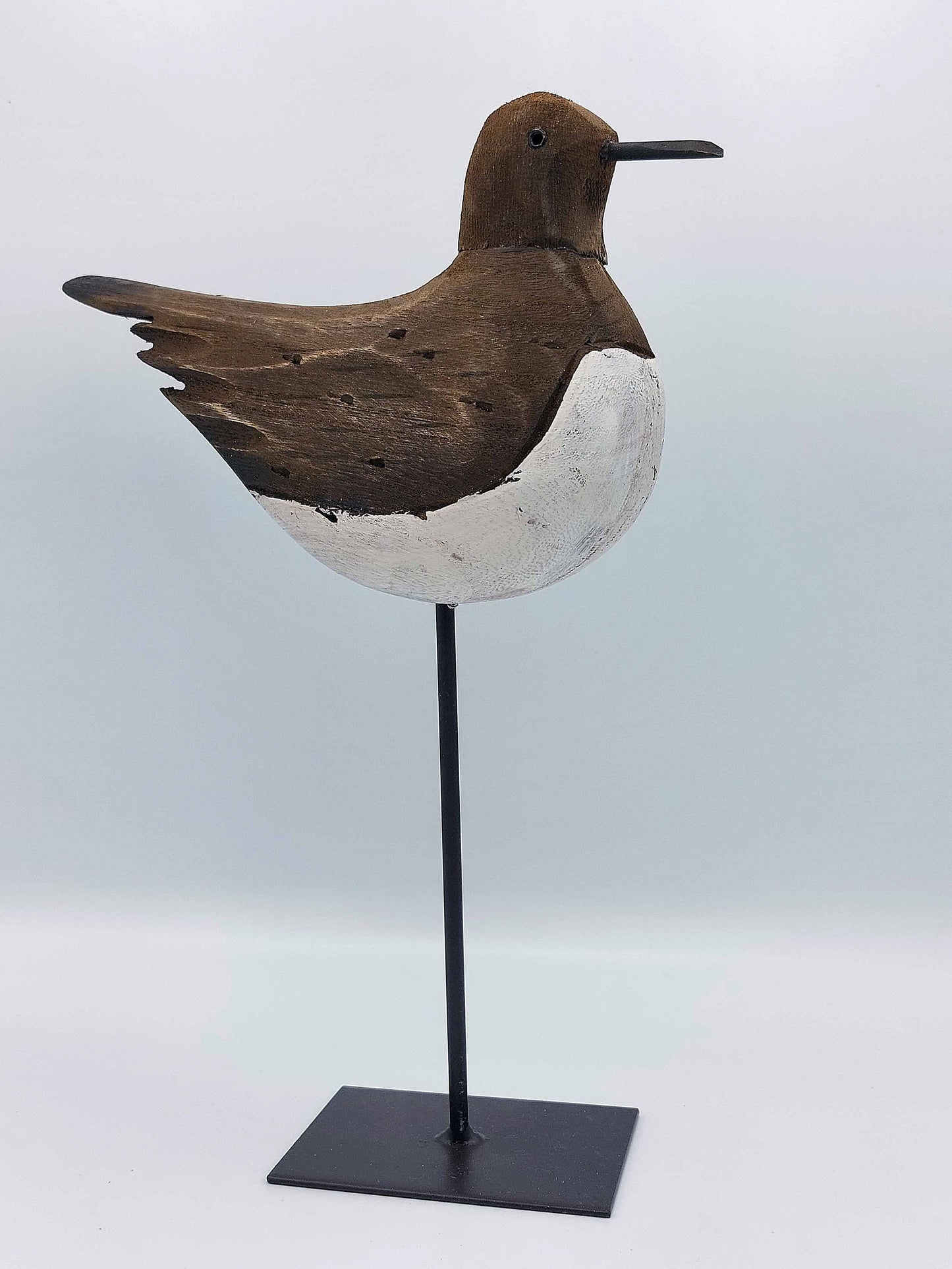 Rustic Wooden Tern on a Metal Base