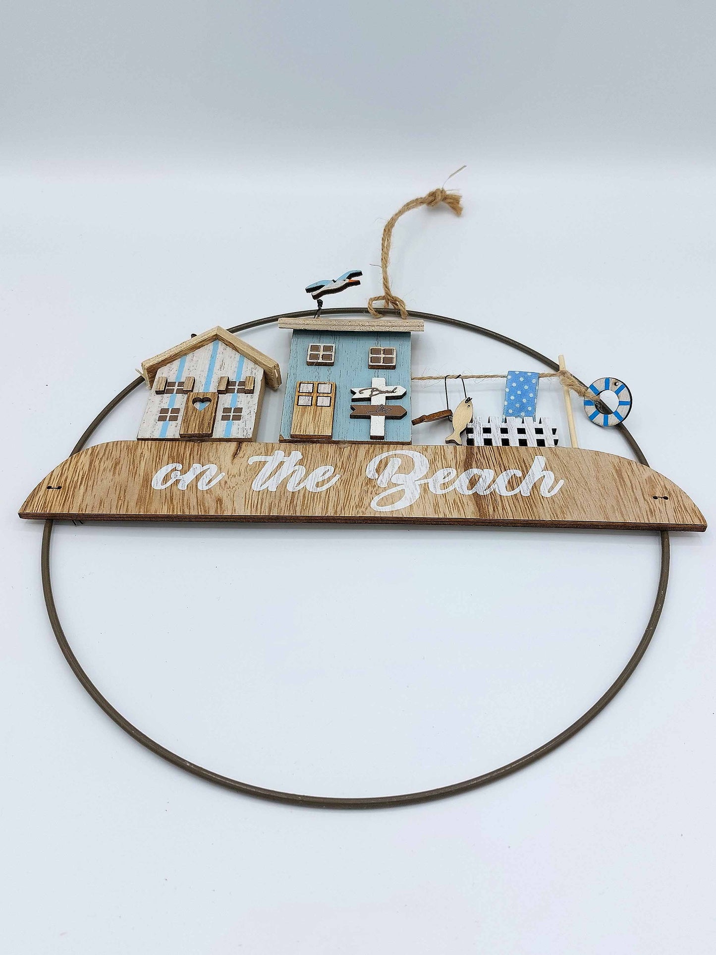 Beach Village Round Hanging Sign