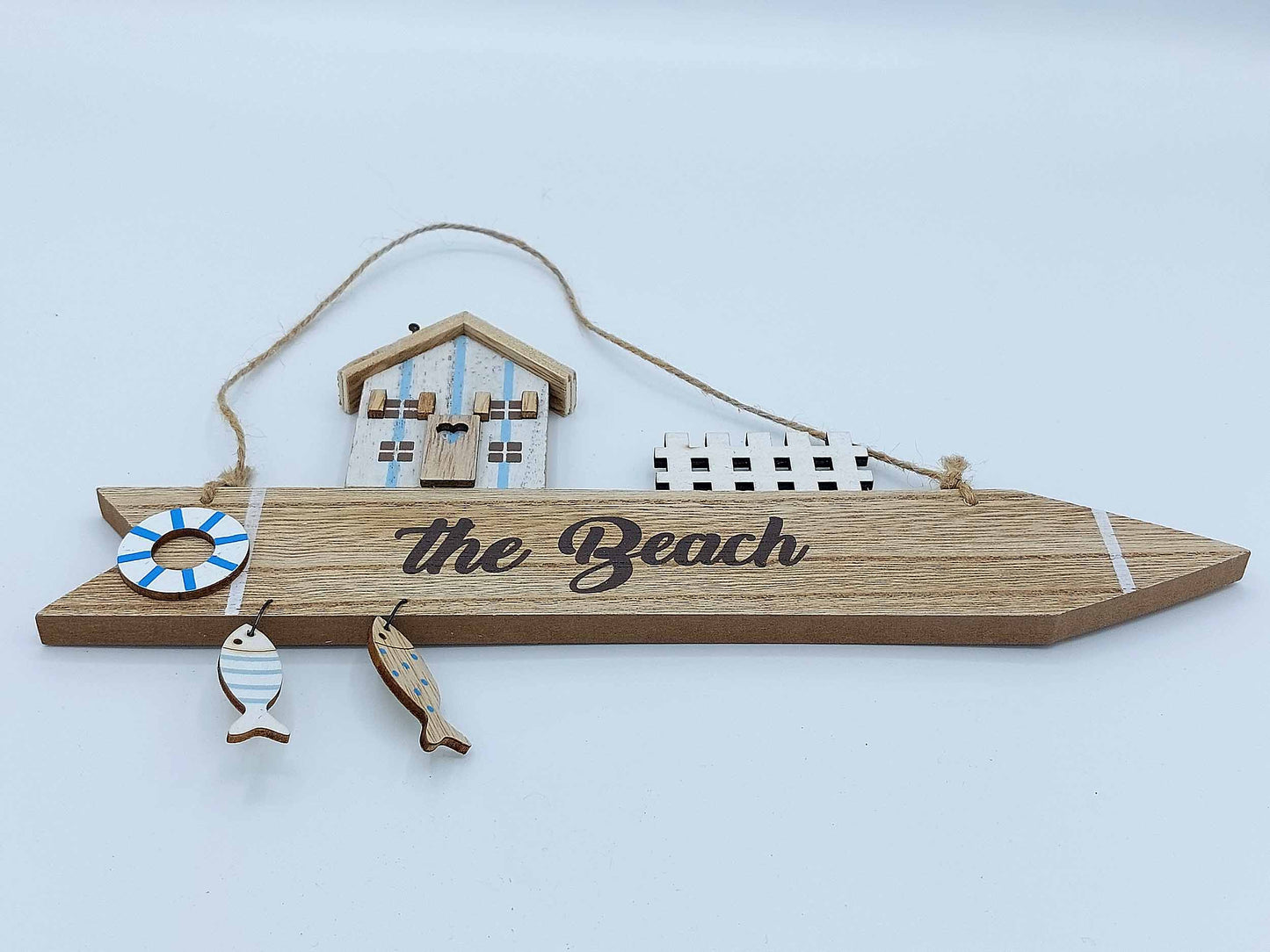 The Beach Arrow Hanging Sign