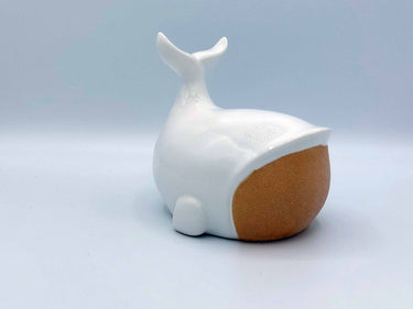 Sand & White Ceramic Whale