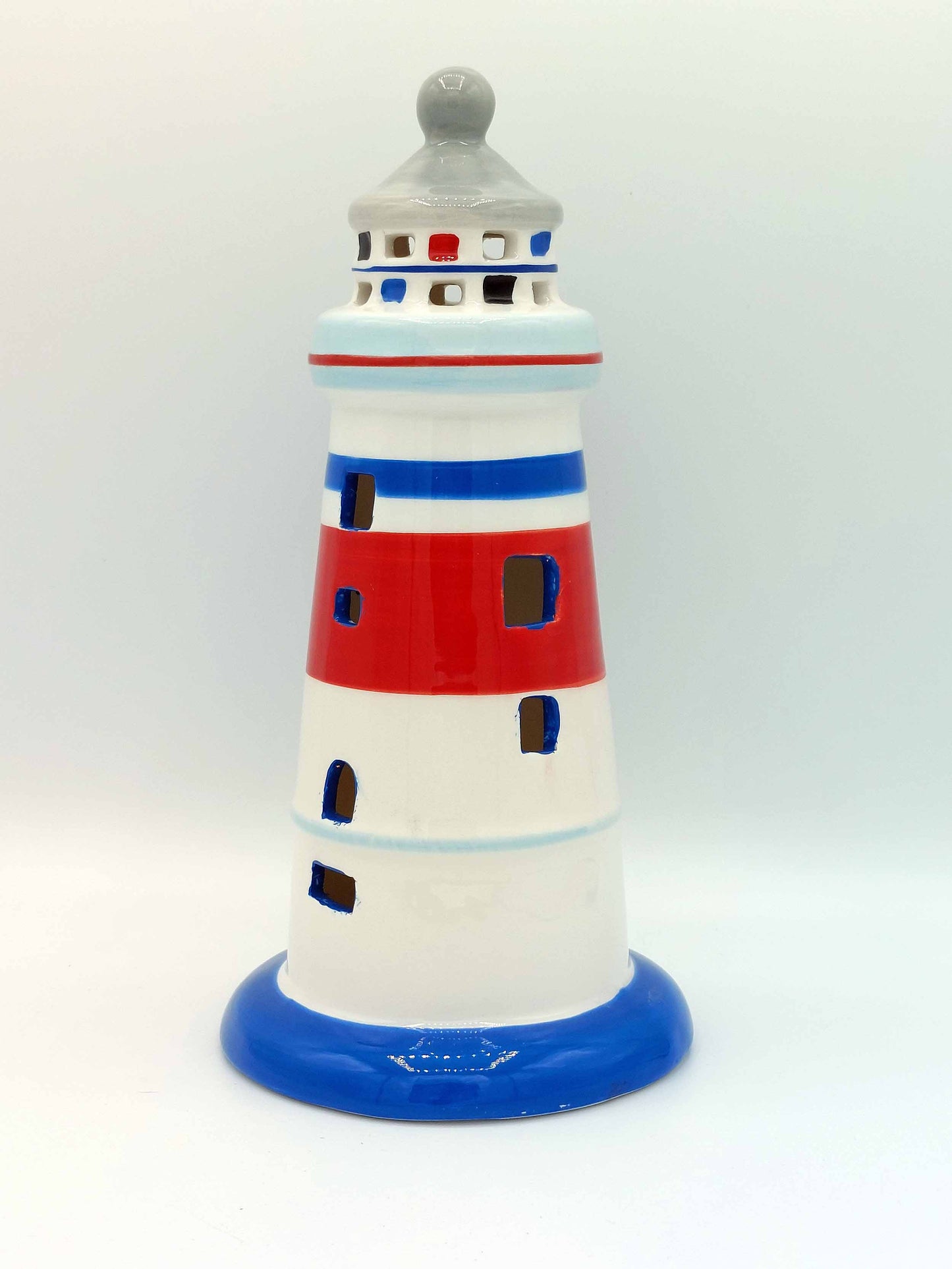 Light Up Nautical Coloured Lighthouse