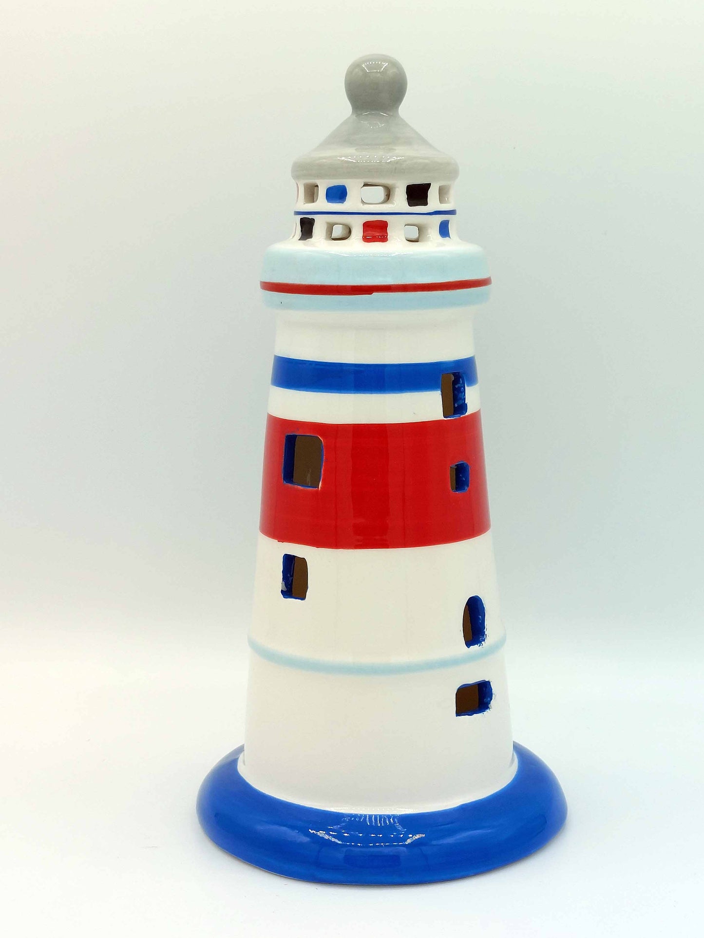 Light Up Nautical Coloured Lighthouse