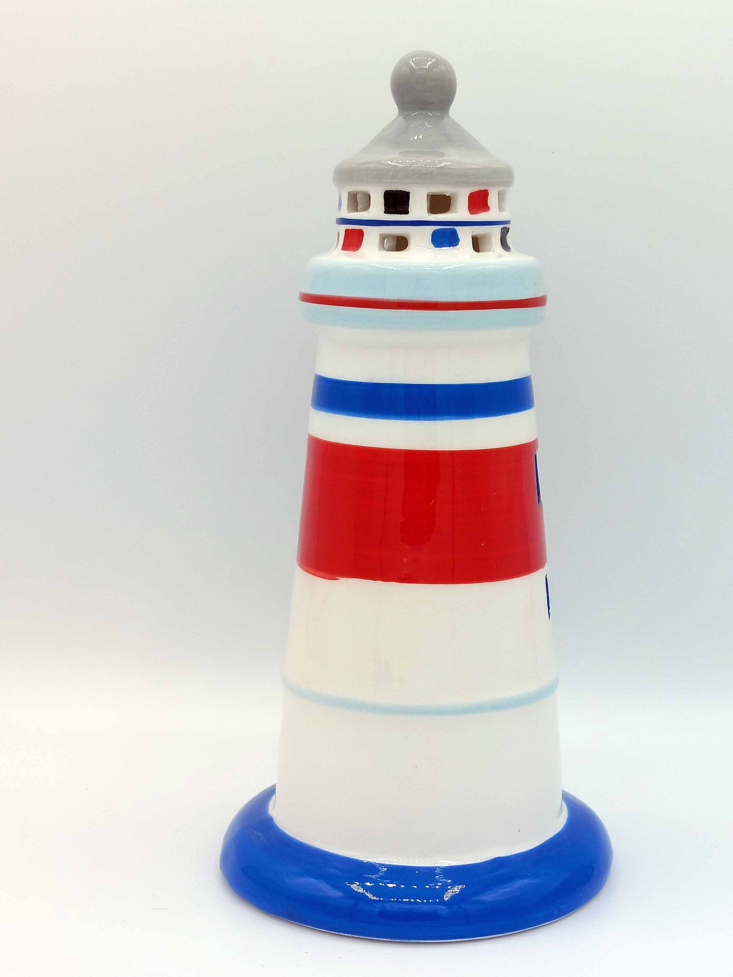 Light Up Nautical Coloured Lighthouse