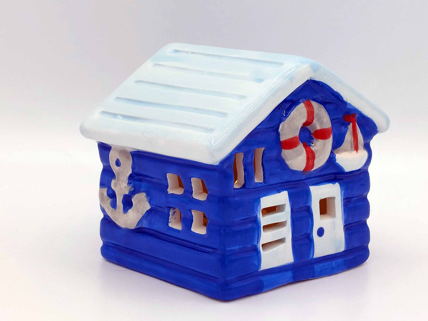 Small  LED Ceramic Beach Hut