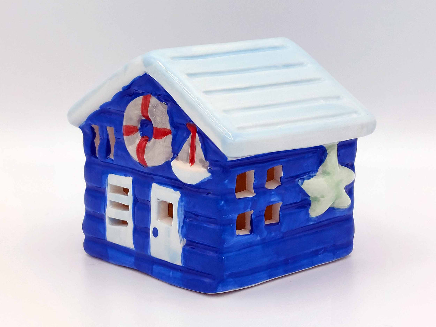 Small  LED Ceramic Beach Hut