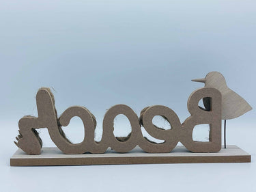 Free Standing Beach Sign "Rope, Shells & Gull"