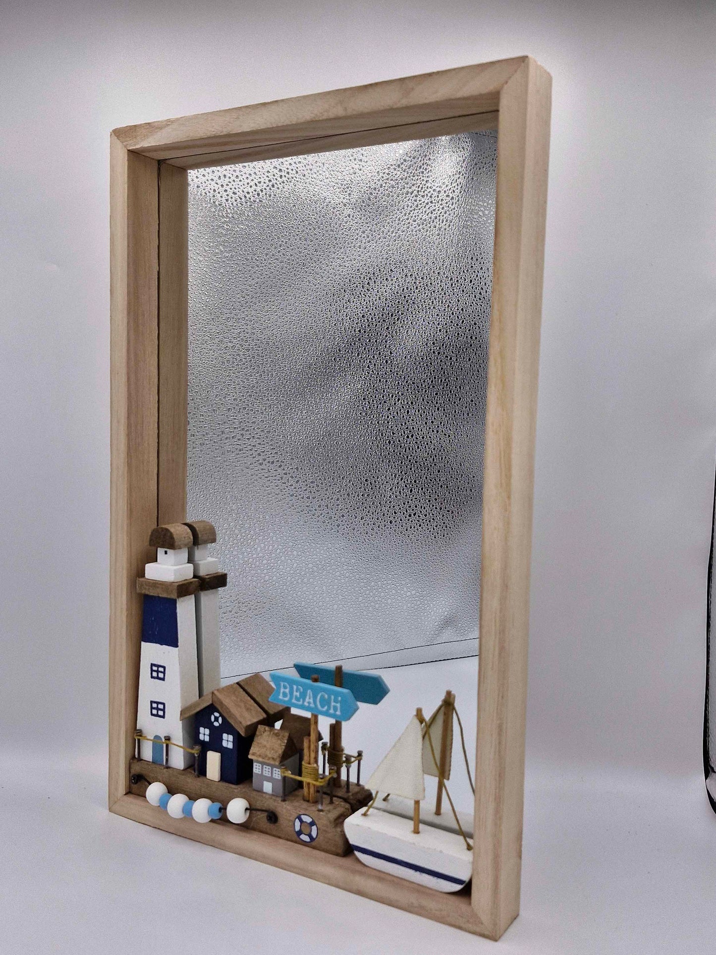 Beach House Theme Wooden Mirror