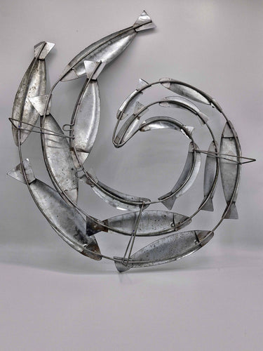 Metal Fish Wall Art, Silver