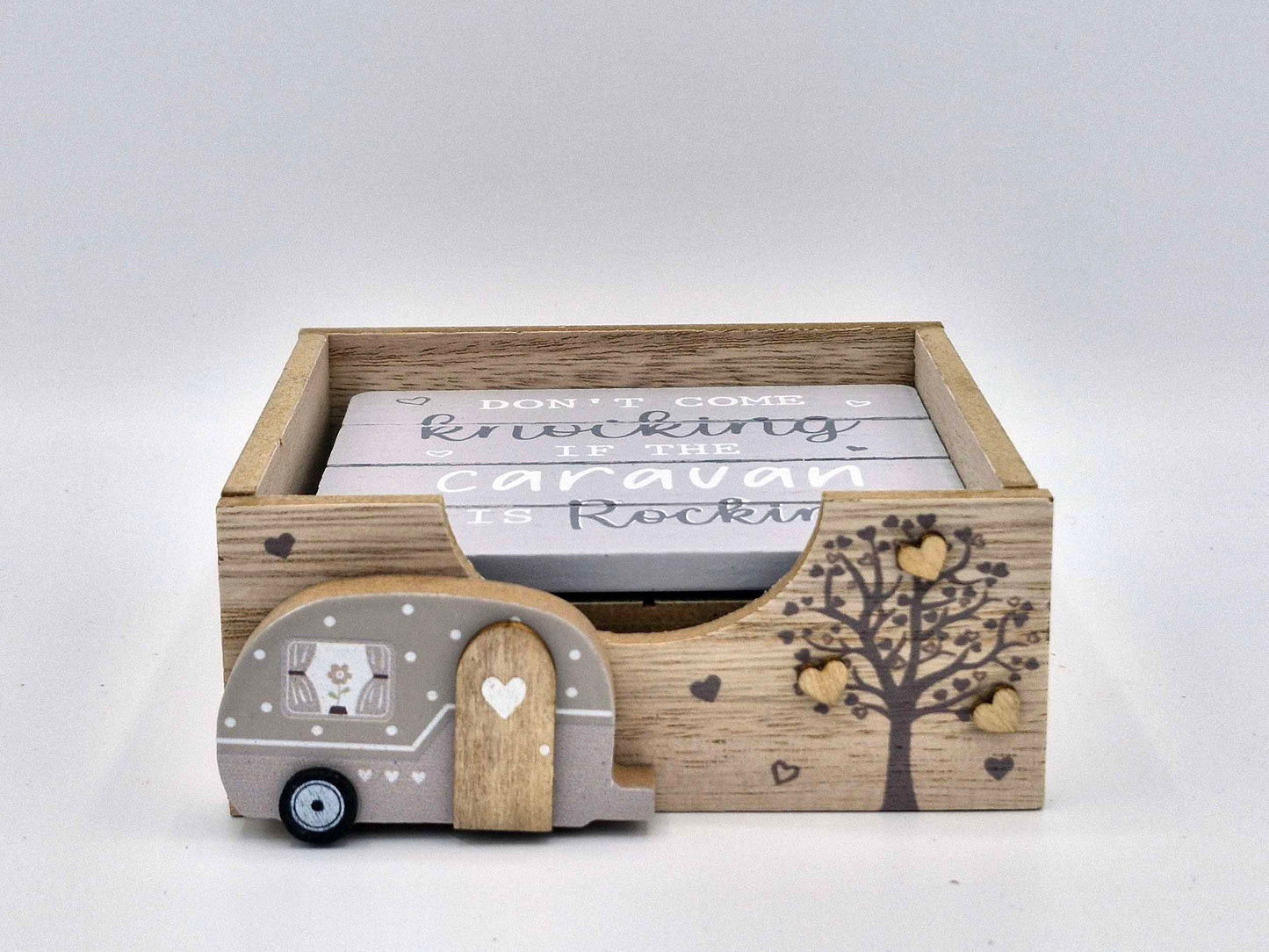 Wooden Caravan Coasters and Display Box