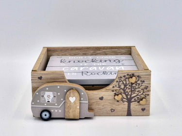 Wooden Caravan Coaster Set With Display Box