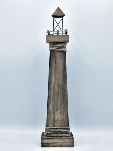 Rustic Wooden Lighthouse Ornament