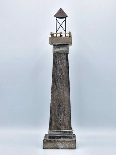 Rustic Wooden Lighthouse Ornament