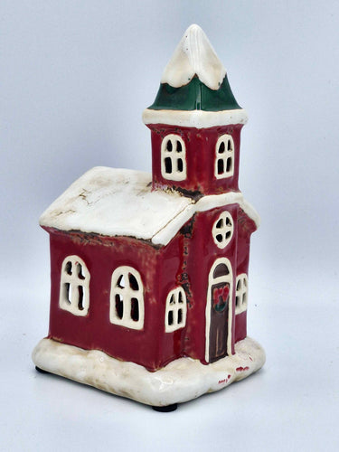 Small Snowy Church Tealight
