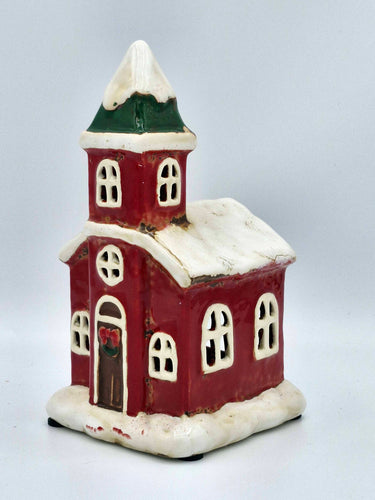 Small Snowy Church Tealight