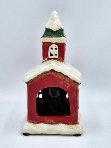 Small Snowy Church Tealight