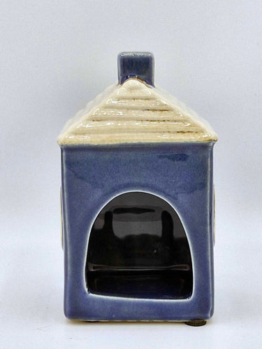 Navy Ceramic Tealight House