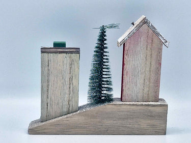 Wooden Sloped Christmas Village