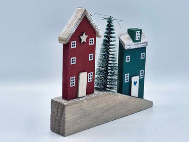 Wooden Sloped Christmas Village