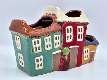 Colourful Cottages Ceramic Planter