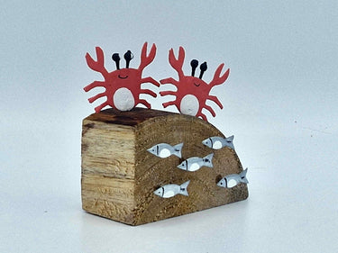 Wooden Crabs & Fish Ornament