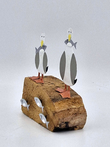 Seagulls & Fish Ornament