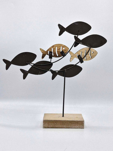 School Fish Wooden Ornament
