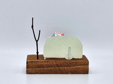 Rustic Caravan Ornament Scene In Pink Or Blue