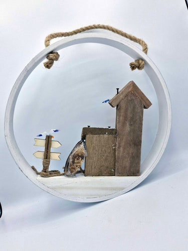 Wooden Beach House Hanging Wall Art
