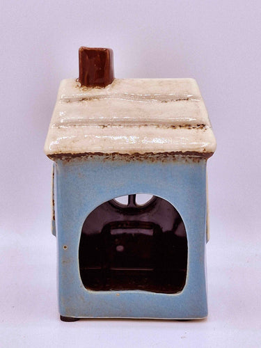 Ceramic Tea-Light Beach-house in Blue