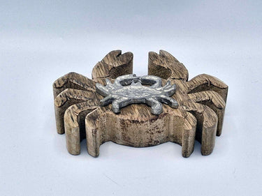 Wood & Metal Crab Rustic Ornament