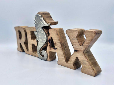 Seahorse Beachy Relax Sign