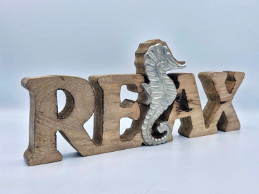 Seahorse Beachy Relax Sign