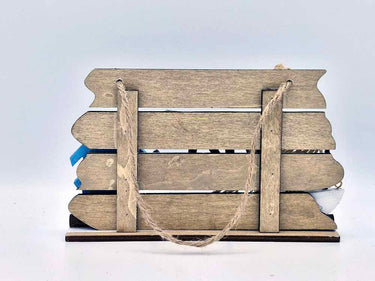 Coastal Themed Wooden W.C Sign Stand or Hang