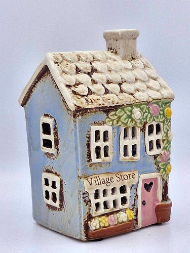 Ceramic Village Store Tea Light Holder