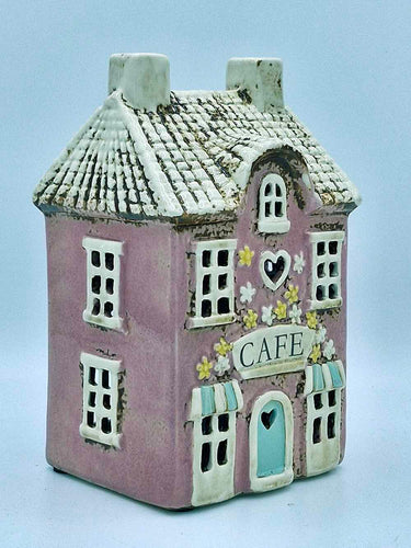 Pink Café Ceramic Tea Light Holder