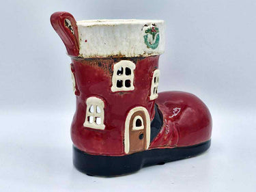 Ceramic Santa Boot Wax Melt Burner